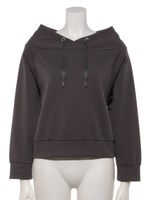 フード風プルオーバー/チャコールグレー