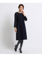 フラワーフロッキーワンピース/ネイビー(093)