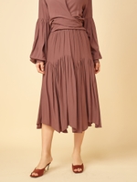 フルールフレアスカート/ブラウン