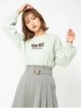 フロッキーロゴロンTシャツ/ライトグリーン
