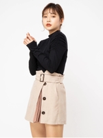 プリーツスカパン/ベージュ