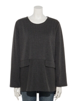 ヘリンボーンプルオーバー/チャコールグレー