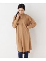 ヘンリーネックワンピース/ライトベージュ(051)