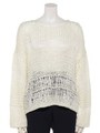 ベーシック透かし編みＫＮＩＴ/ホワイト