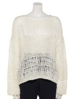 ベーシック透かし編みＫＮＩＴ/ホワイト