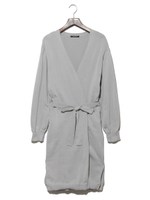 ベルト付きロングカーデ/ライトグレー