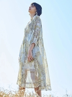 ペイズリースカーフロングOP/イエロー