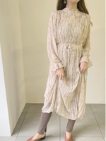 ボウタイプリーツワンピース/シロ