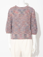 ミックスニットプルオーバー/ピンク