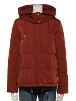 ミニグログランフード付ショートダウン/レンガ