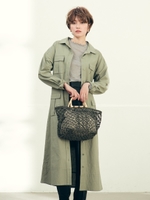 ミリタリーリネンワンピース/カーキ