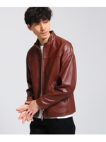 ラムレザー スタンド ブルゾン/レンガ(069)