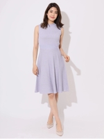 レーシージャガードニットワンピース/サックス