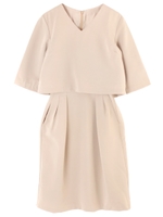 レイヤードワンピース/ベージュ