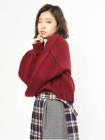 ロービングボリュームニットTOPS/ボルドー