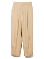 ワイドテーパードパンツ/ベージュ