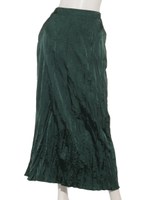 ワッシャーサテンスカート/グリーン