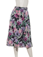 花柄マーメイドフレアスカート/ネイビー