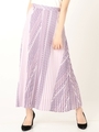 小紋柄ペイズリープリーツスカート/ラベンダー