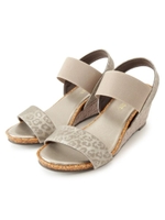 全30色展開！ウェッジソールサンダル「シューダル」/レオパード柄ベージュ(252)