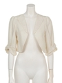 袖リボンボレロ（9R19-BL4624）/シロ