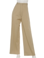 配色ステッチストレートPT/ベージュ