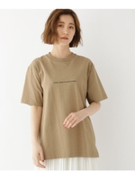 反転 ロゴ プリント 半袖 Tシャツ/ベージュ(052)
