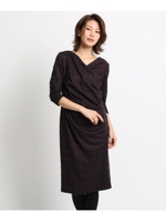 変わりグレンドレープワンピース/ボルドー(264)