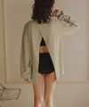 バックスリットボリュームスリーブトップス/ラッシュガード【メール便可／100】