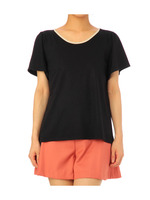 異素材リボンバックデザインプルオーバー