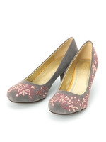 スパンコールスエードパンプス