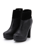 異素材デザインショートブーツ