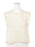 刺繍ノースリーブブラウス