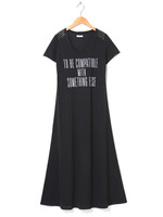 T/R半袖ショルダースタッズマキシOP