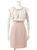 Apuweiser Luxe フラワービジュードッキングワンピース