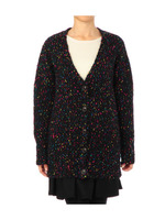 モヘヤ混ミックスカラーニットカーディガン