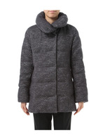 ビッグカラーツイードダウンコート