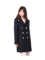 MIX BUTTON WOOL COAT