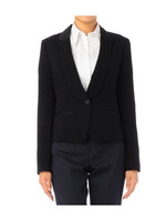 [L]サテン切り替えジャケット