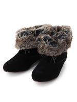 フェイクファーショートブーツ