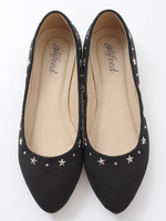 【glifeed】スタッズラインフラットパンプス