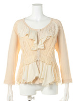 JERSEY×LACE CARDIGAN