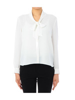 [L]フライフロントボウタイブラウス