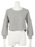 ケーブルニットソープルオーバー