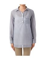 ストライプレーヨンスキッパーシャツ