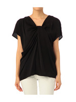 ツイストドレープサテンブラウス