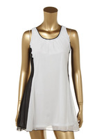 バイカラーシフォンタンクOP