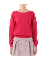 パールネックニットプルオーバー