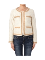 ファンシーツイードノーカラージャケット