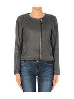 フェイクスエードジップジャケット